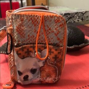 Super cute chihuahua wallet, never used